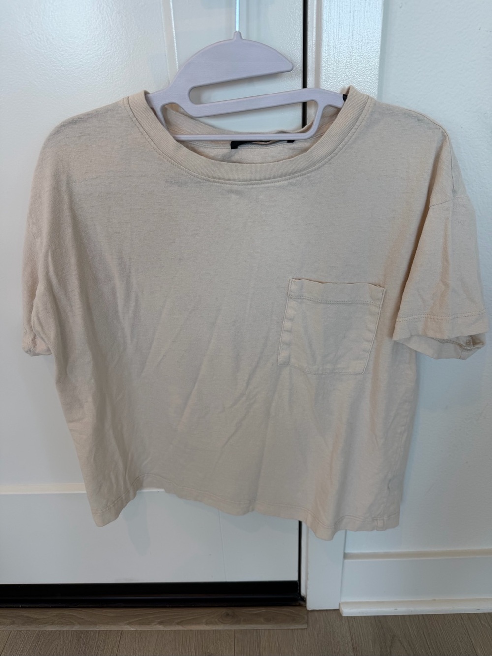 Jenni Kayne vintage pocket tee in tan